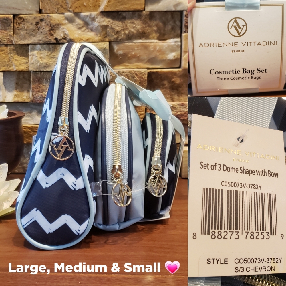 NEW Tri-Coastal set of 3 Cosmetic Cases - Picture 2 of 4